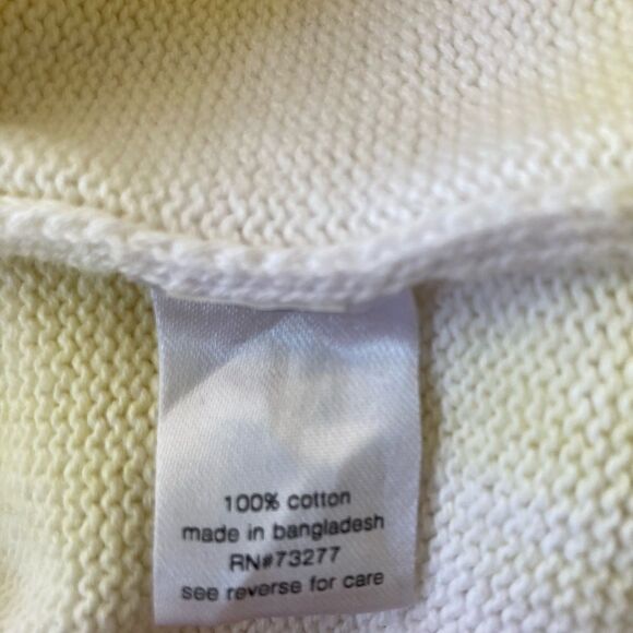 Elizabeth and James cotton sweater chunky boxy yellow& white print - Picture 9 of 10